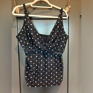Captiva by Christina Swim Top with Polka Dots